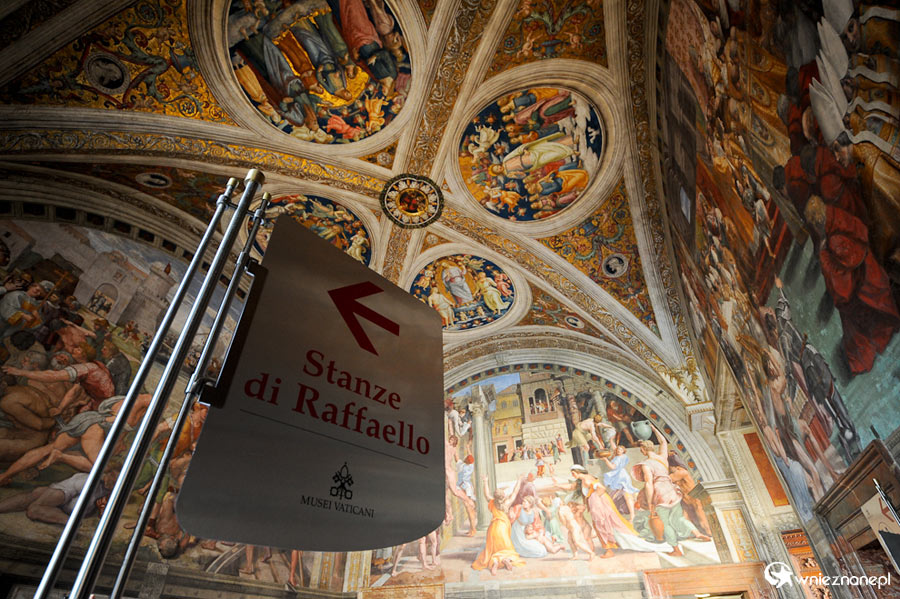 Watykan. Muzea watykańskie - Komnaty Rafaela. - foto: wnieznane.pl Watykan. Muzea watykańskie - Komnaty Rafaela. - foto: wnieznane.pl