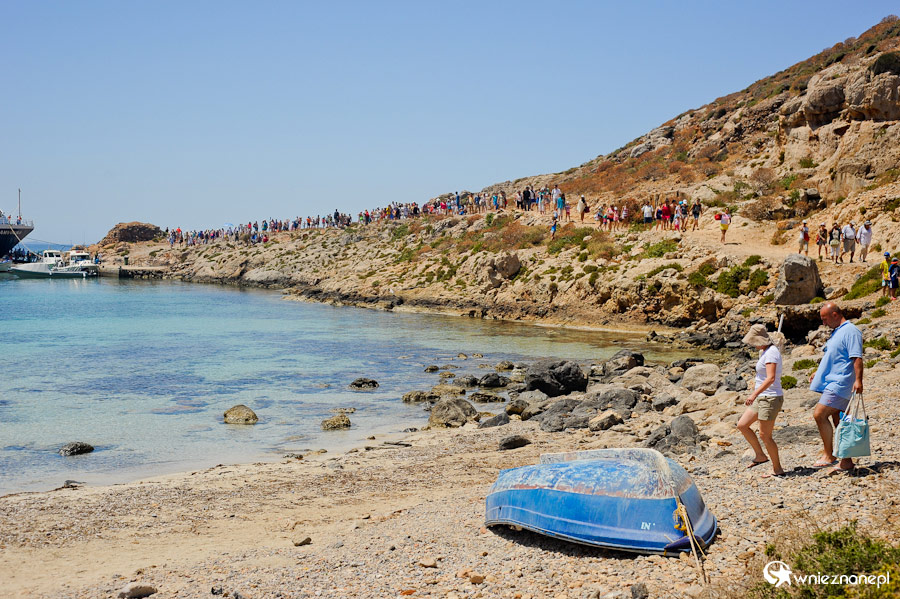 Wyspa Kreta. Pasażerowie naszego statku na Balos i Gramvousę. - foto: wnieznane.pl Wyspa Kreta. Pasażerowie naszego statku na Balos i Gramvousę. - foto: wnieznane.pl