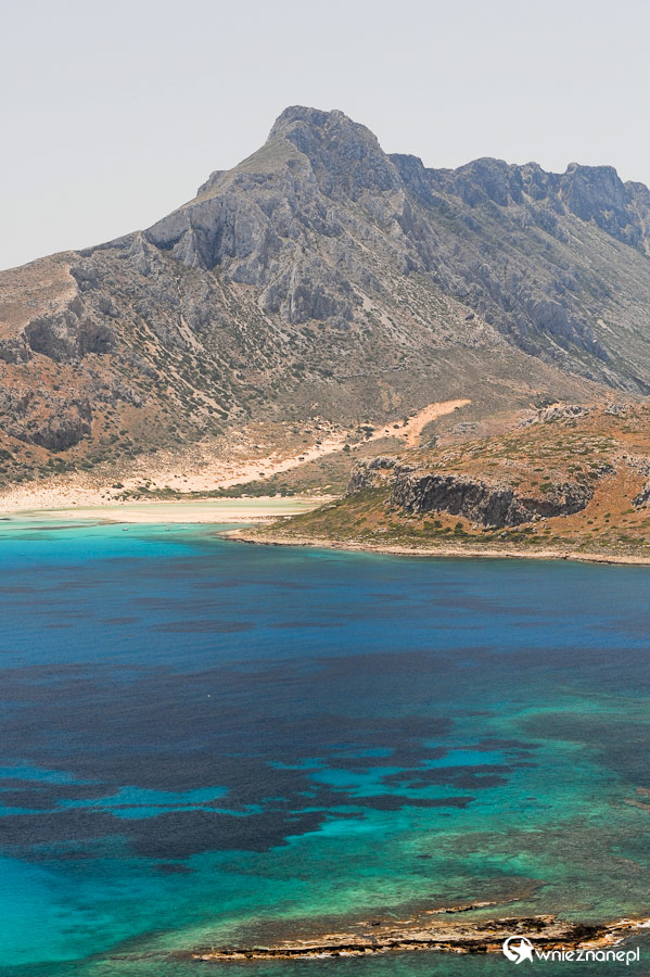 Wyspa Kreta. Widok z Gramvousy na lagunę Balos. - foto: wnieznane.pl Wyspa Kreta. Widok z Gramvousy na lagunę Balos. - foto: wnieznane.pl