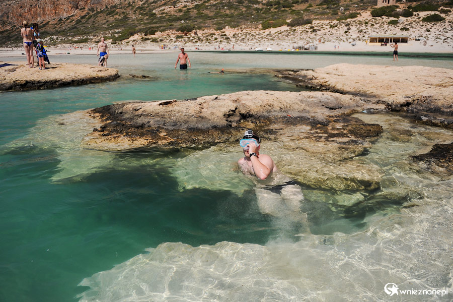 Wyspa Kreta. Wspaniała woda laguny Balos. - foto: wnieznane.pl Wyspa Kreta. Wspaniała woda laguny Balos. - foto: wnieznane.pl