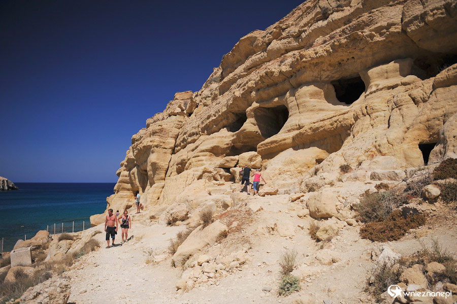 Wyspa Kreta. Jaskinie w Matali. - foto: wnieznane.pl Wyspa Kreta. Jaskinie w Matali. - foto: wnieznane.pl