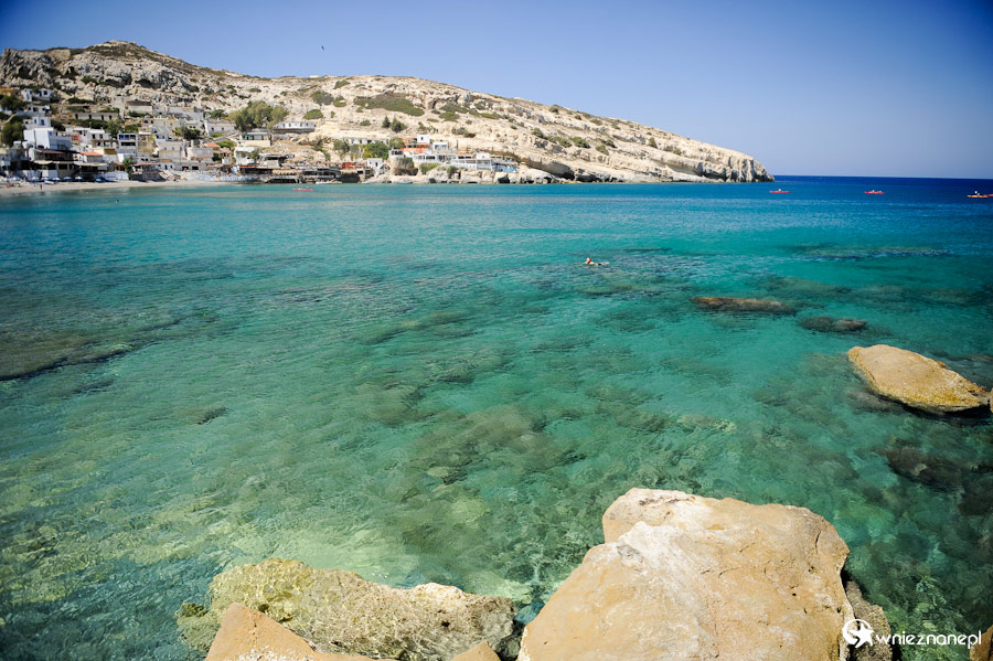 Wyspa Kreta. Widok na morze w Matali. - foto: wnieznane.pl Wyspa Kreta. Widok na morze w Matali. - foto: wnieznane.pl