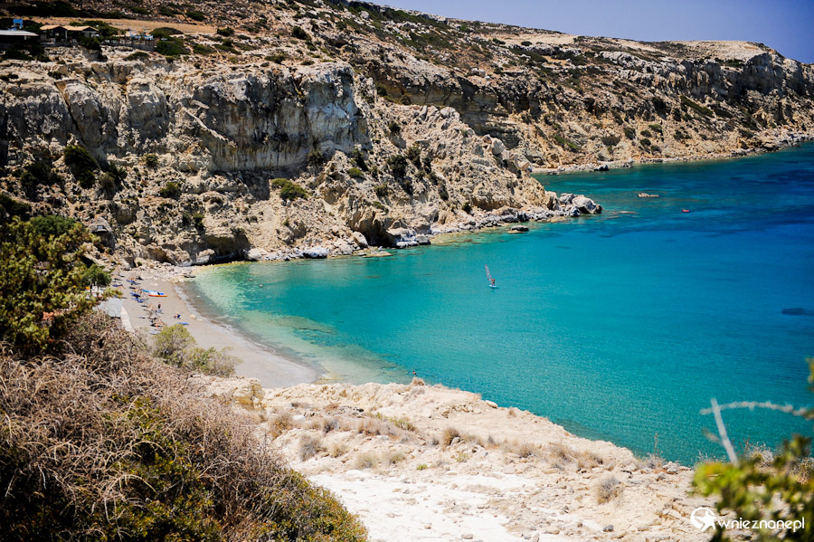 Wyspa Kreta. Mała plaża między Matalą i Kommos. - foto: wnieznane.pl Wyspa Kreta. Mała plaża między Matalą i Kommos. - foto: wnieznane.pl