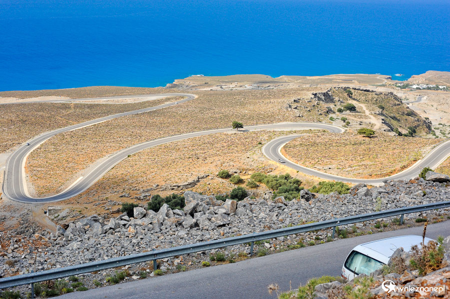 Wyspa Kreta. Kręta droga do Chora Sfakion. - foto: wnieznane.pl Wyspa Kreta. Kręta droga do Chora Sfakion. - foto: wnieznane.pl