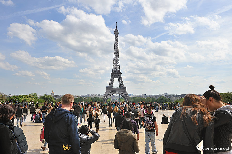 Paryż. Wieża Eiffla widziana z Trocadero. - foto: wnieznane.pl Paryż. Wieża Eiffla widziana z Trocadero. - foto: wnieznane.pl