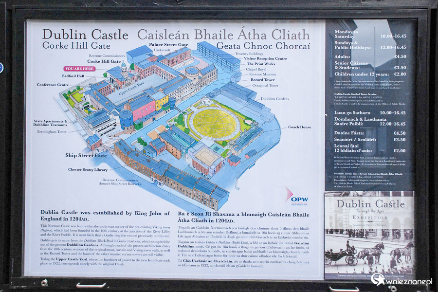 Dublin Dublin Castle Plansza Informacyjna Zdj Cie Foto Wnieznane Pl   1346149571 