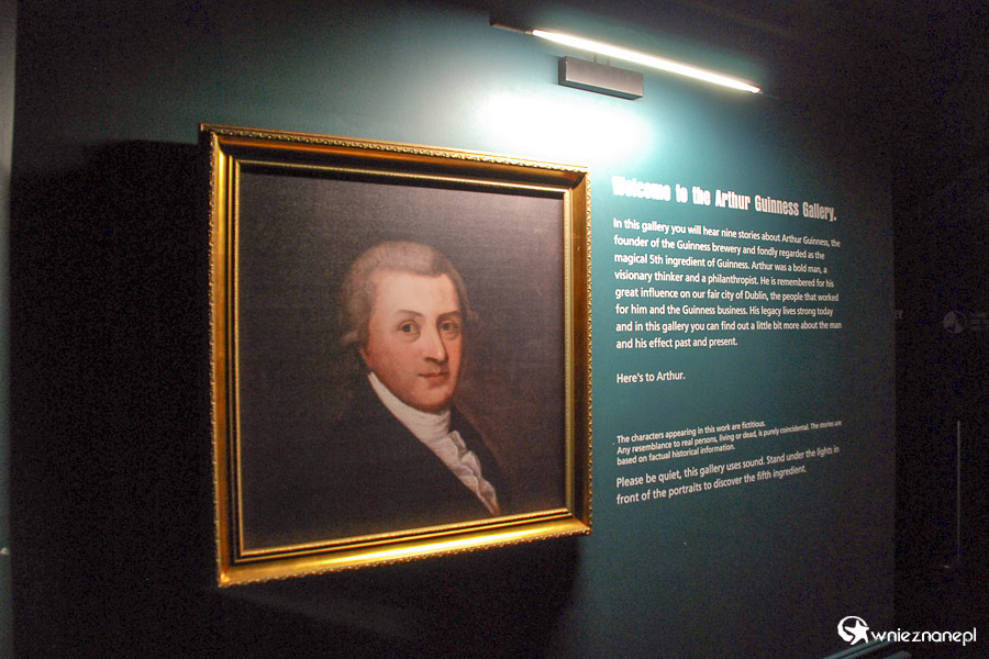 Dublin. Guinness Storehouse. Arthur Guinness we własnej osobie. - foto: wnieznane.pl Dublin. Guinness Storehouse. Arthur Guinness we własnej osobie. - foto: wnieznane.pl