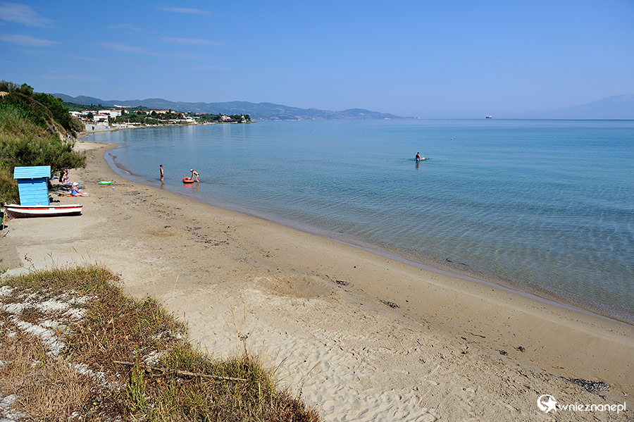 Zakynthos. Jedna z wielu plaż na wschodnim wybrzeżu - Psarou Beach. - foto: wnieznane.pl Zakynthos. Jedna z wielu plaż na wschodnim wybrzeżu - Psarou Beach. - foto: wnieznane.pl