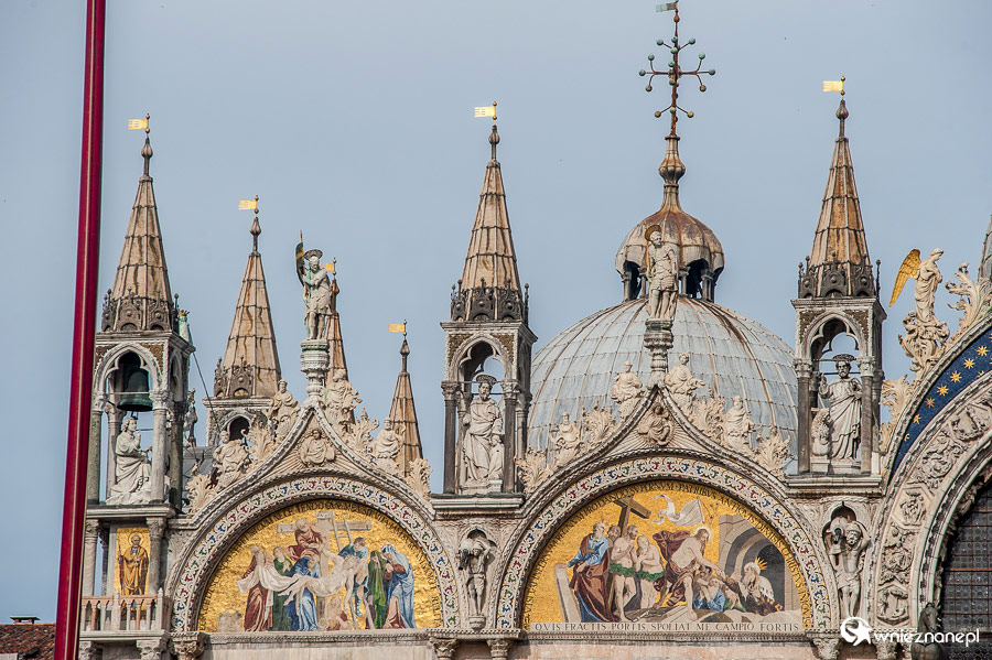 Wenecja. Wspaniała fasada Bazyliki San Marco. - foto: wnieznane.pl Wenecja. Wspaniała fasada Bazyliki San Marco. - foto: wnieznane.pl