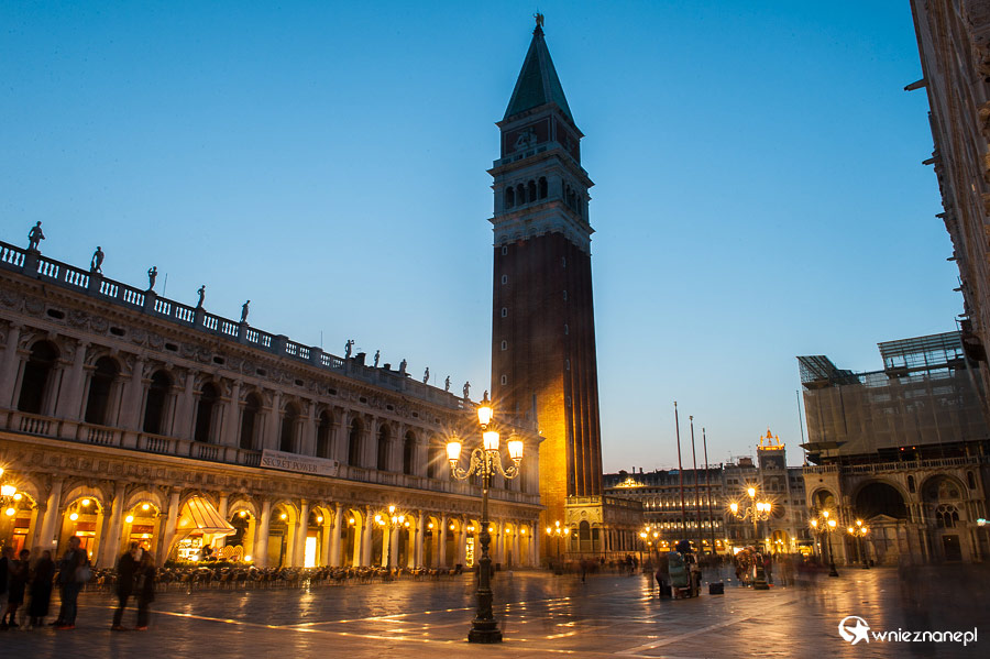 Wenecja. Piazza San Marco o zachodzie słońca. - foto: wnieznane.pl Wenecja. Piazza San Marco o zachodzie słońca. - foto: wnieznane.pl