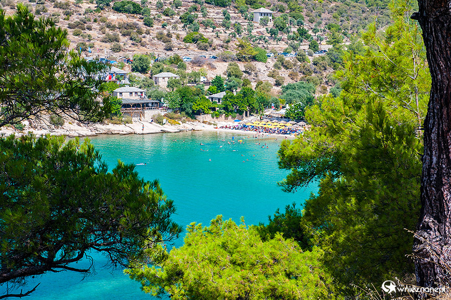 Thassos. Kamienista i wąska plaża w Aliki. - foto: wnieznane.pl Thassos. Kamienista i wąska plaża w Aliki. - foto: wnieznane.pl