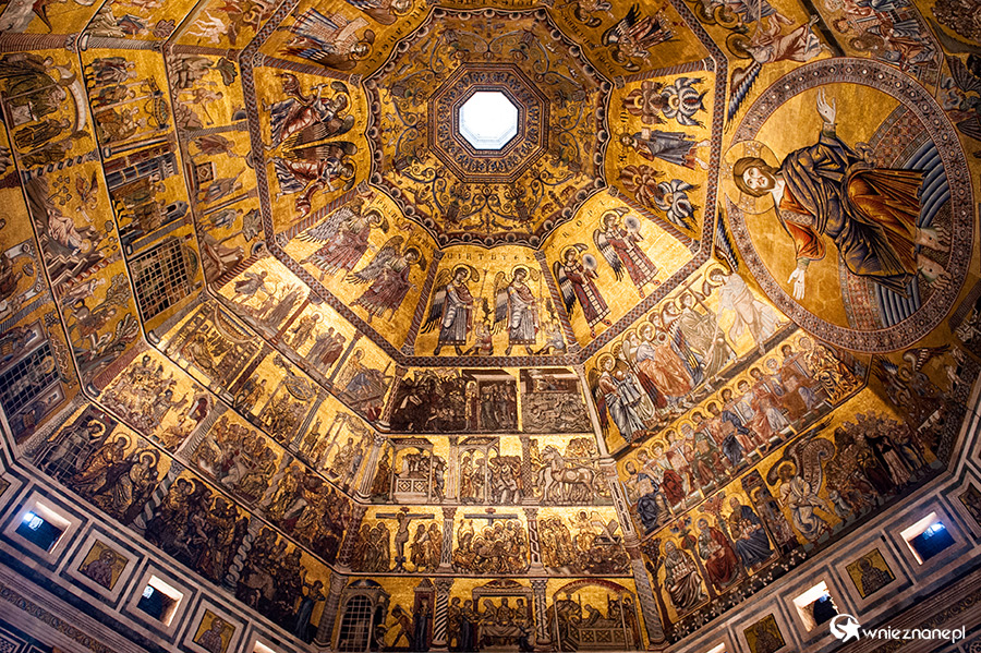 Florencja. Freski na sklepieniu Baptysterium św. Jana Chrzciciela (Battistero di San Giovanni). - foto: wnieznane.pl Florencja. Freski na sklepieniu Baptysterium św. Jana Chrzciciela (Battistero di San Giovanni). - foto: wnieznane.pl