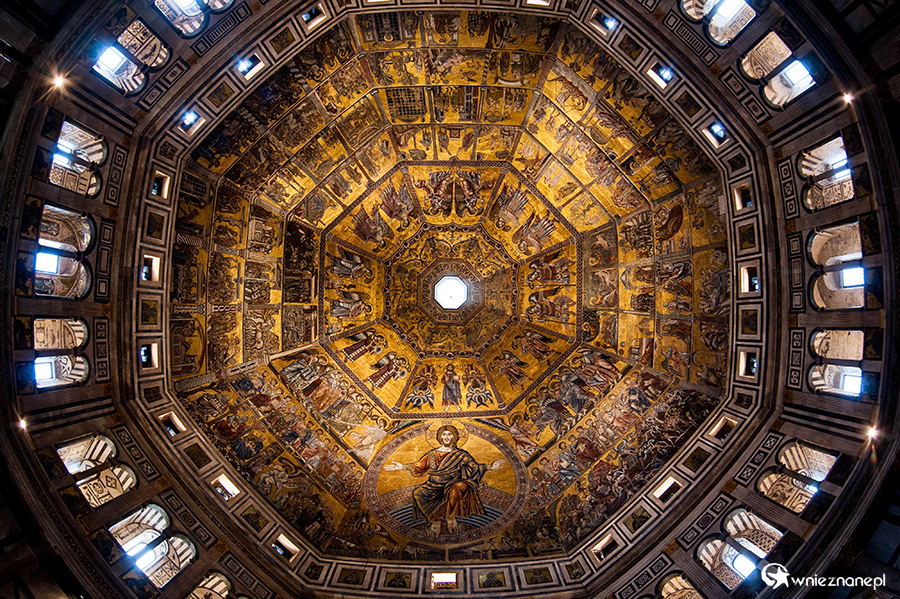 Florencja. Freski na sklepieniu Baptysterium św. Jana Chrzciciela (Battistero di San Giovanni). - foto: wnieznane.pl Florencja. Freski na sklepieniu Baptysterium św. Jana Chrzciciela (Battistero di San Giovanni). - foto: wnieznane.pl