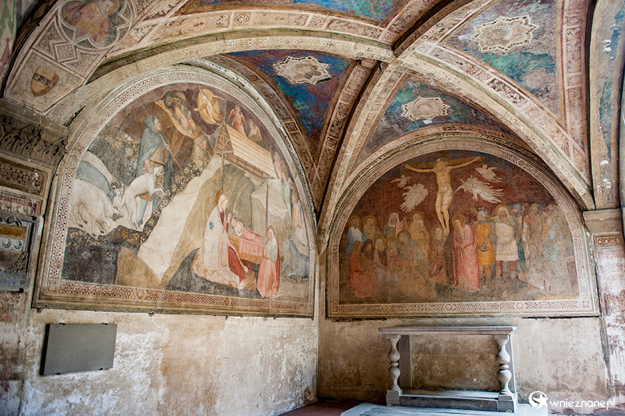 Florencja. Freski w Krużganku zmarłych (Il Chiostro dei Morti) w Bazylice Santa Maria Novella. - foto: wnieznane.pl Florencja. Freski w Krużganku zmarłych (Il Chiostro dei Morti) w Bazylice Santa Maria Novella. - foto: wnieznane.pl