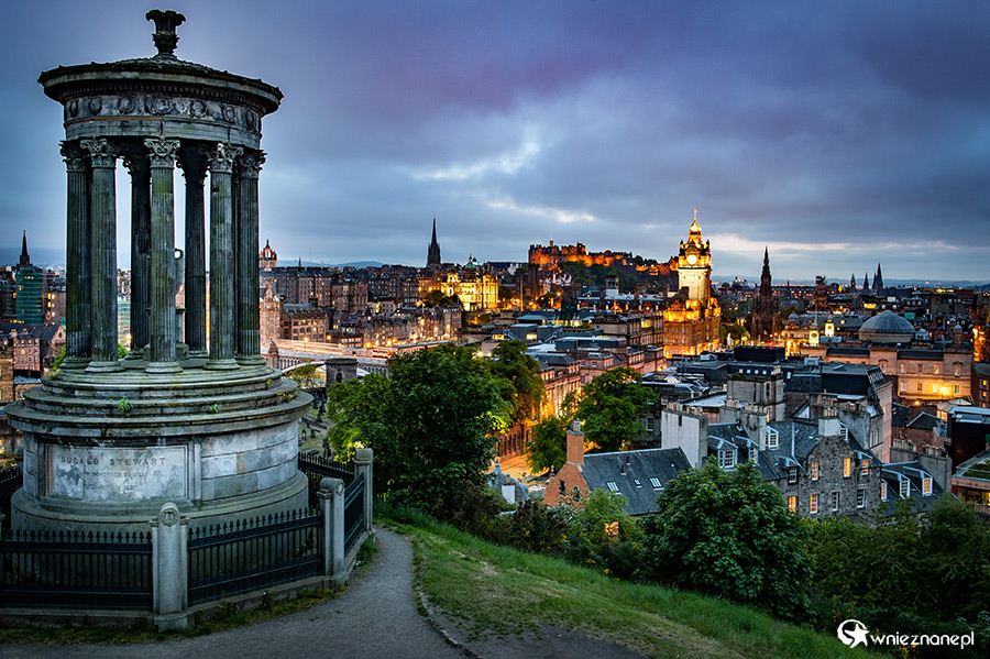 Edynburg. Widok na miasto ze wzgórza Calton Hill. - foto: wnieznane.pl Edynburg. Widok na miasto ze wzgórza Calton Hill. - foto: wnieznane.pl