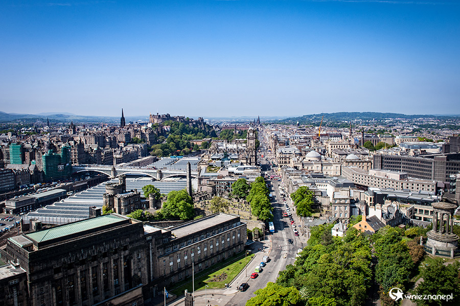 Edynburg. Widok na miasto ze wzgórza Calton Hill. - foto: wnieznane.pl Edynburg. Widok na miasto ze wzgórza Calton Hill. - foto: wnieznane.pl