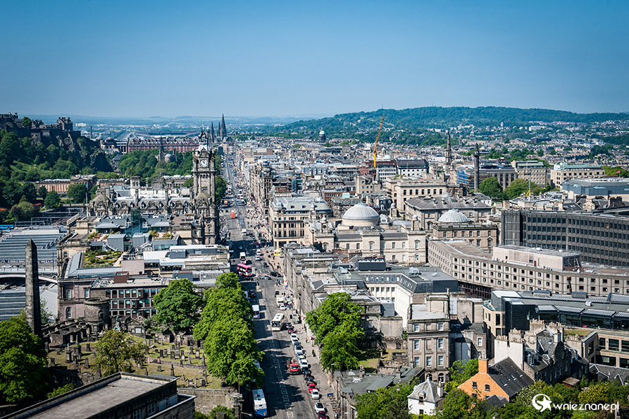 Edynburg. Widok na miasto ze wzgórza Calton Hill. - foto: wnieznane.pl Edynburg. Widok na miasto ze wzgórza Calton Hill. - foto: wnieznane.pl