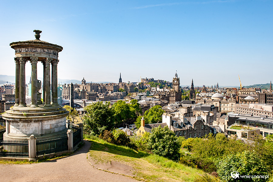 Edynburg. Widok na miasto ze wzgórza Calton Hill. - foto: wnieznane.pl Edynburg. Widok na miasto ze wzgórza Calton Hill. - foto: wnieznane.pl
