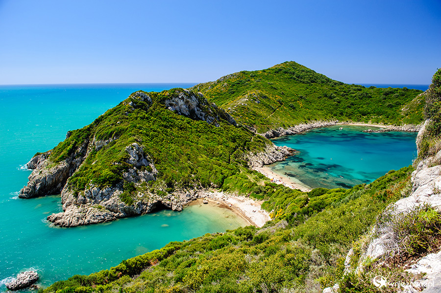 Korfu. Plaże Porto Timoni niedaleko Afionas. - foto: wnieznane.pl Korfu. Plaże Porto Timoni niedaleko Afionas. - foto: wnieznane.pl