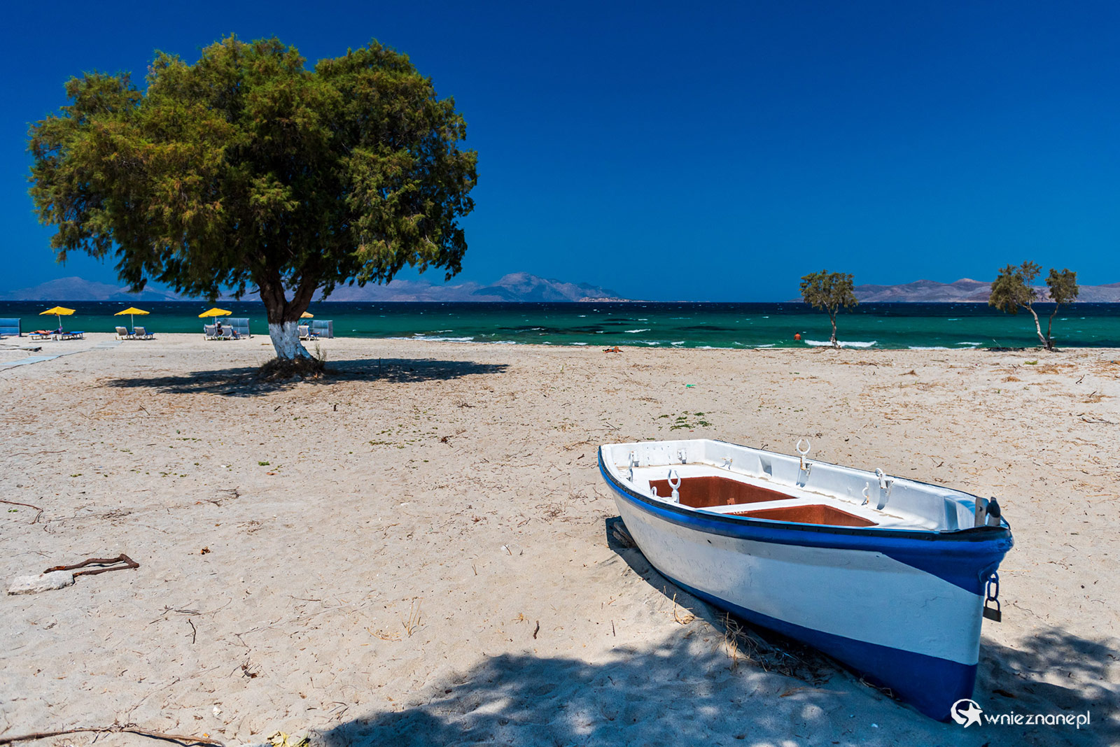 Kos. Piaszczysta plaża Marmari na północnym wybrzeżu. - foto: wnieznane.pl Kos. Piaszczysta plaża Marmari na północnym wybrzeżu. - foto: wnieznane.pl