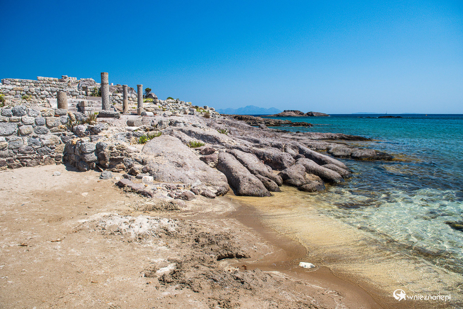Kos. Ruiny Bazyliki Agios Stefanos. - foto: wnieznane.pl Kos. Ruiny Bazyliki Agios Stefanos. - foto: wnieznane.pl