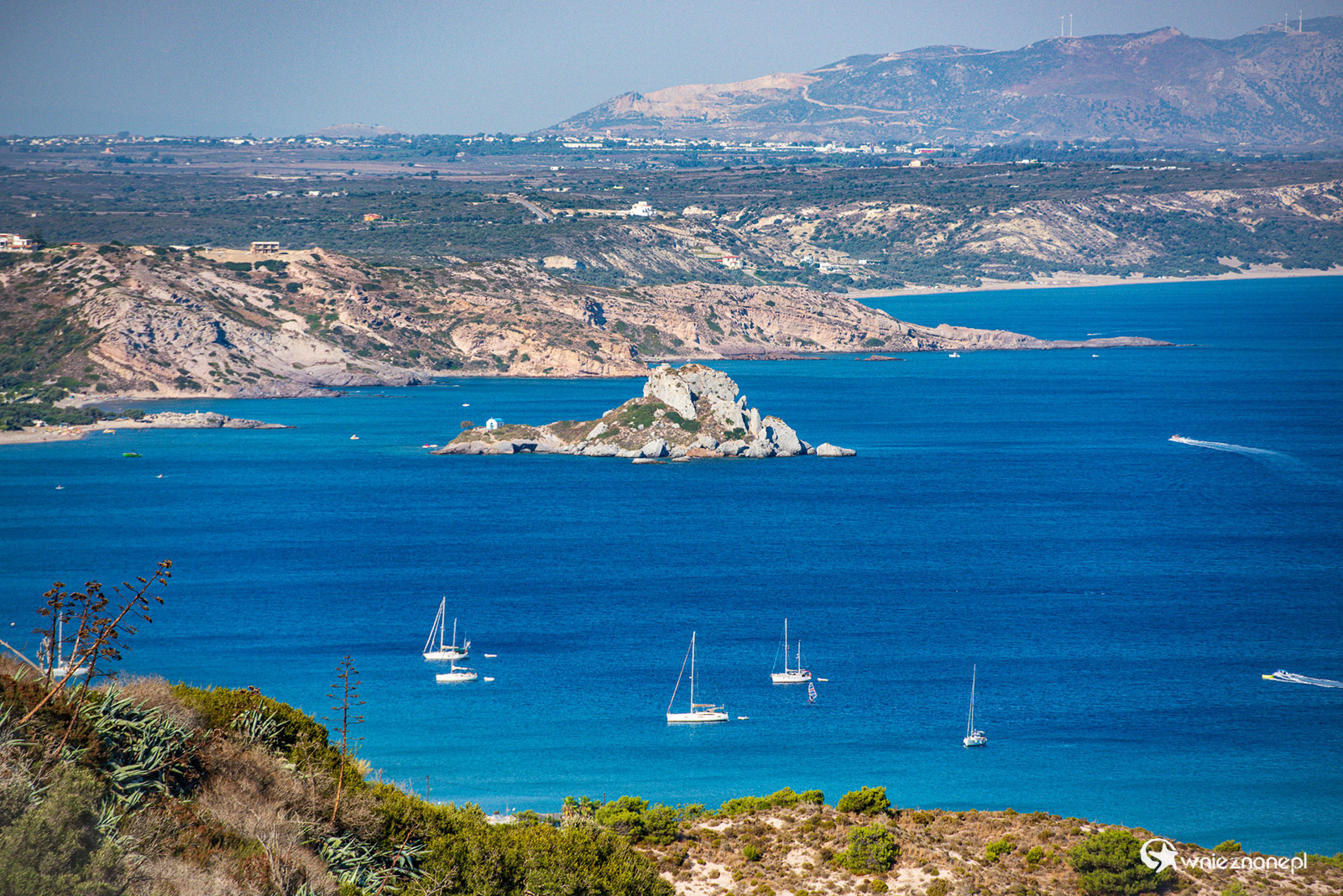 Kos. Widok z góry na Wysepkę Kastri. - foto: wnieznane.pl Kos. Widok z góry na Wysepkę Kastri. - foto: wnieznane.pl