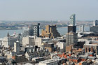 Liverpool. Widok z wieży widokowej St John's Beacon na miasto. - foto: wnieznane.pl Liverpool. Widok z wieży widokowej St John's Beacon na miasto. - foto: wnieznane.pl