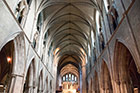 Dublin. St. Patrick's Cathedral. Krzyżowe sklepienie oraz wszechobecny kamień. - foto: wnieznane.pl Dublin. St. Patrick's Cathedral. Krzyżowe sklepienie oraz wszechobecny kamień. - foto: wnieznane.pl