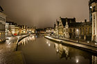 Gandawa (Gent) nocą. Wspaniała panorama rzeki Leie (Lys) i ulic Korenlei i Graslei. - foto: wnieznane.pl Gandawa (Gent) nocą. Wspaniała panorama rzeki Leie (Lys) i ulic Korenlei i Graslei. - foto: wnieznane.pl