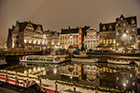 Gandawa (Gent) nocą. Wspaniała panorama rzeki Leie (Lys) i ulic Korenlei i Graslei. - foto: wnieznane.pl Gandawa (Gent) nocą. Wspaniała panorama rzeki Leie (Lys) i ulic Korenlei i Graslei. - foto: wnieznane.pl