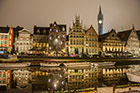 Gandawa (Gent) nocą. Rzeka Leie (Lys) i wspaniałe zabytkowe kamienice przy ulicy Graslei. - foto: wnieznane.pl Gandawa (Gent) nocą. Rzeka Leie (Lys) i wspaniałe zabytkowe kamienice przy ulicy Graslei. - foto: wnieznane.pl