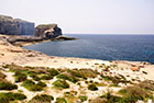 Gozo. Azure Window. W pobliżu znajduje się Fungus Rock. - foto: wnieznane.pl Gozo. Azure Window. W pobliżu znajduje się Fungus Rock. - foto: wnieznane.pl