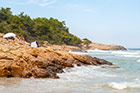 Thassos. Wzburzone morze przy Paradise Beach. - foto: wnieznane.pl Thassos. Wzburzone morze przy Paradise Beach. - foto: wnieznane.pl