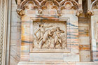 Mediolan. Pięknie zdobiona fasada katedry. - foto: wnieznane.pl Mediolan. Pięknie zdobiona fasada katedry. - foto: wnieznane.pl