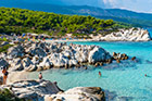 Chalkidiki. Wspaniała Orange Beach na półwyspie Sithonia. - foto: wnieznane.pl Chalkidiki. Wspaniała Orange Beach na półwyspie Sithonia. - foto: wnieznane.pl