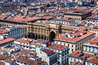 Florencja. Widok na miasto z kopuły Katery Santa Maria del Fiore. Na środku Łuk Triumfalny przy Piazza della Repubblica. - foto: wnieznane.pl Florencja. Widok na miasto z kopuły Katery Santa Maria del Fiore. Na środku Łuk Triumfalny przy Piazza della Repubblica. - foto: wnieznane.pl