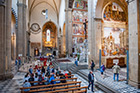 Florencja. Basilica di Santa Maria Novella. Na wprost Cappella Strozzi di Mantova, z prawej Cappella di Filippo Strozzi oraz Capella Maggiore (Capella Tornabuoni). - foto: wnieznane.pl Florencja. Basilica di Santa Maria Novella. Na wprost Cappella Strozzi di Mantova, z prawej Cappella di Filippo Strozzi oraz Capella Maggiore (Capella Tornabuoni). - foto: wnieznane.pl