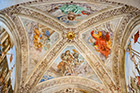 Florencja. Ozdobne sklepienie w Cappella di Filippo Strozzi w Bazylice Santa Maria Novella. - foto: wnieznane.pl Florencja. Ozdobne sklepienie w Cappella di Filippo Strozzi w Bazylice Santa Maria Novella. - foto: wnieznane.pl