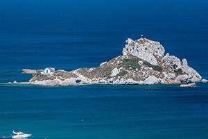 Kos. Widok z góry na Wysepkę Kastri. - foto: wnieznane.pl Kos. Widok z góry na Wysepkę Kastri. - foto: wnieznane.pl